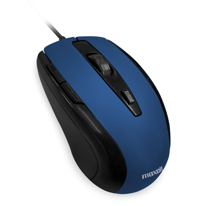 MOUSE OPTICO 5 BOTONES CON CABLE USB MOWR-105 MAXELL AZUL - 2