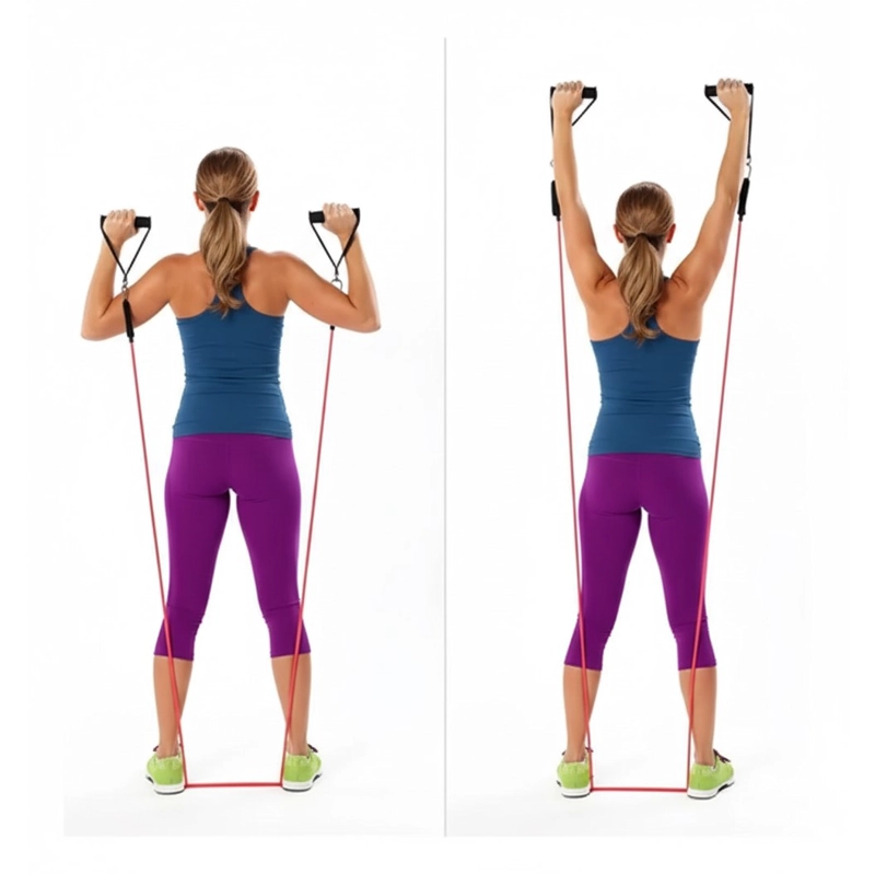 SET DE 5 BANDAS ELASTICAS TUBULARES INFITNESS 100LB IN0011 - 4