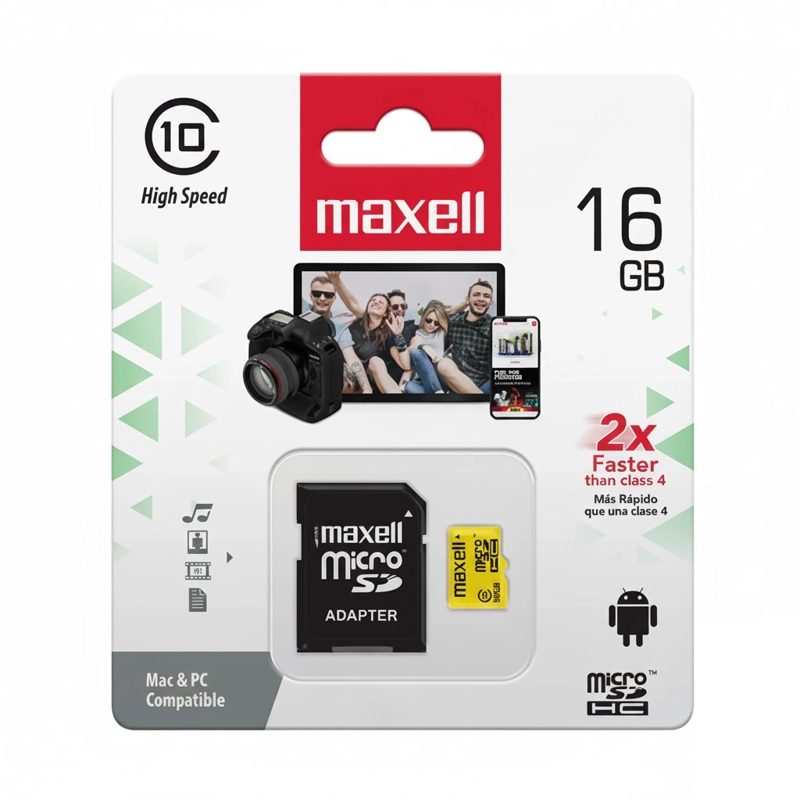 TARJETA MICRO SD MAXELL 16GB CLASE 10 - 1