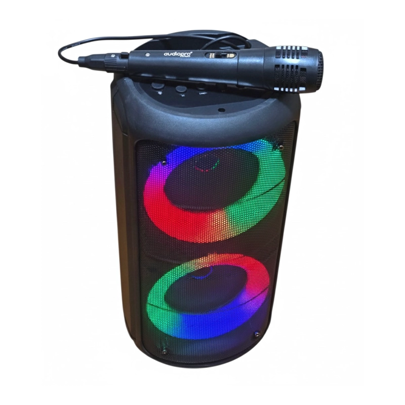 PARLANTE PORTABLE BT CON MIC LUZ LED 10W AP02086 AUDIOPRO - 2
