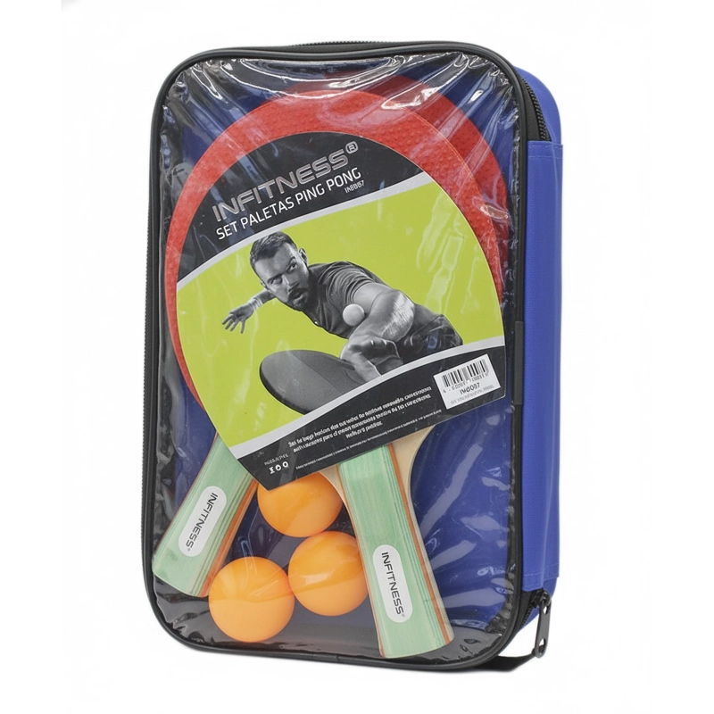 SET 2 PALETAS DE PING PONG INFITNESS IN0007 NIVEL BASICO - 2
