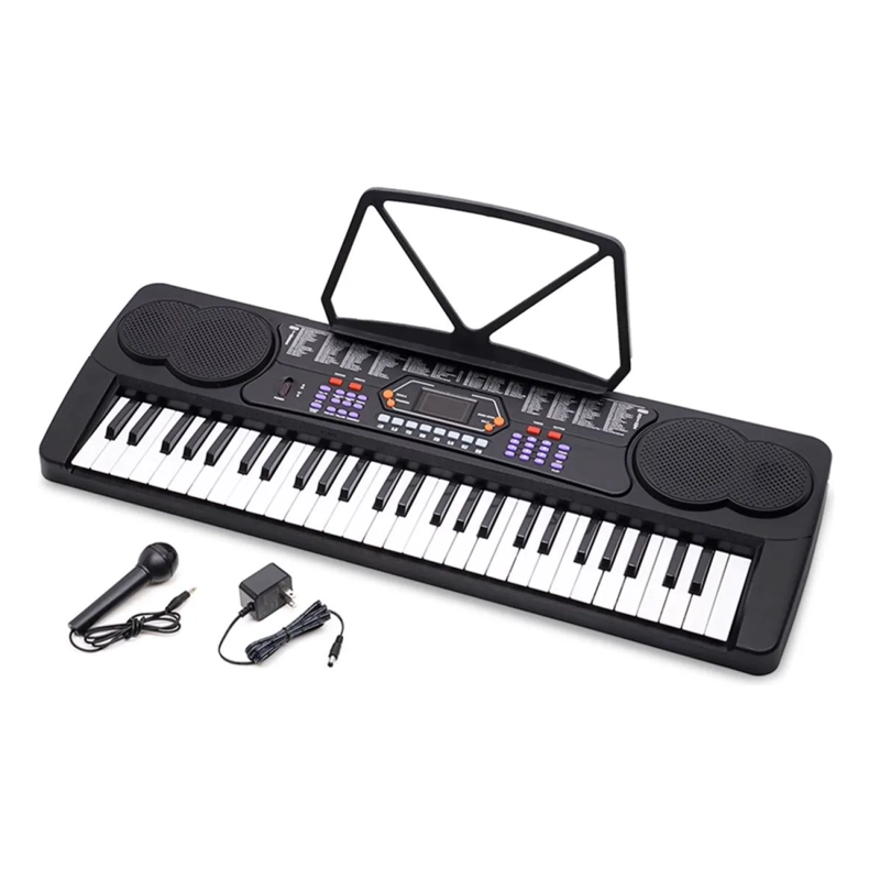TECLADO ELECT MUSICAL 54 TECLAS HX0084 + MICROFONO HENDRIX - 5