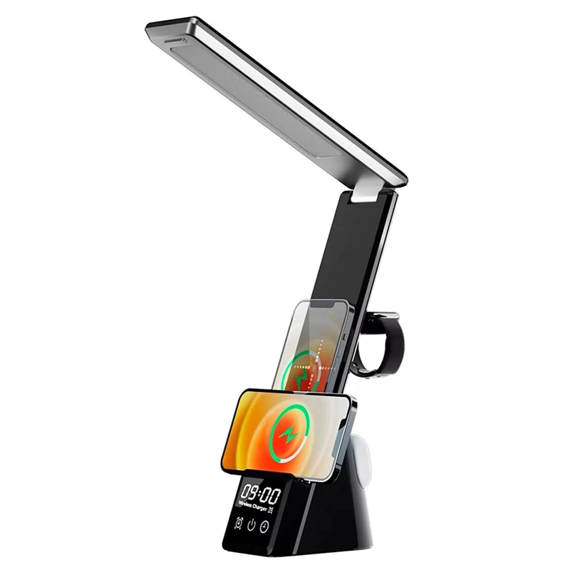 LAMPARA ESCRITORIO 4 EN 1+ CARGADOR INALAMBRICO QI TECNOLAB - 5