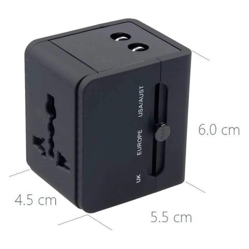 ADAPTADOR UNIVERSAL DE VIAJE 2 USB PROADAPTOR TL354 TECNOLAB - 6