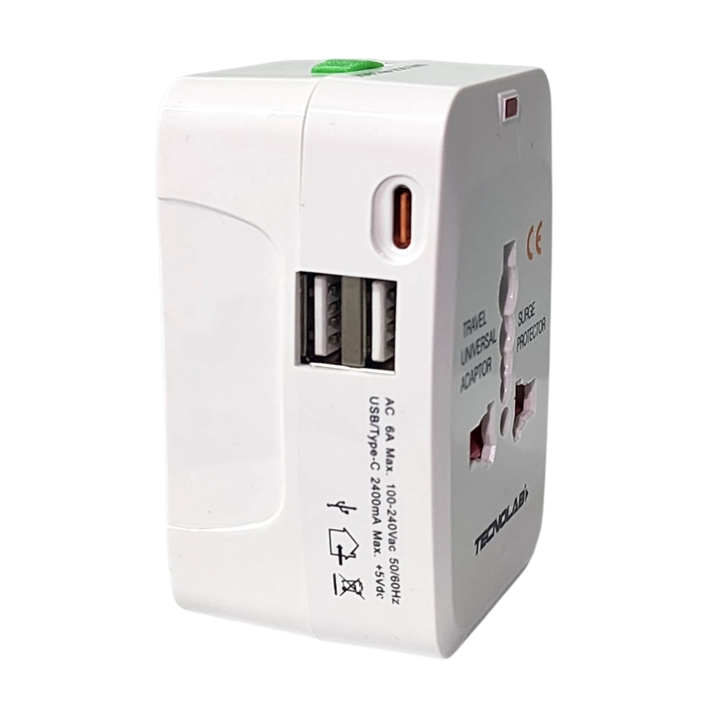ADAPTADOR ENCHUFE UNIVERSAL VIAJE VOLTWORLD TL777 TECNOLAB - 5
