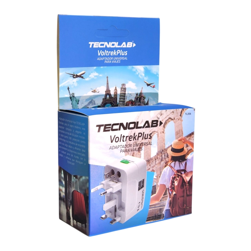 ADAPTADOR UNIVERSAL DE VIAJE VOLTREK PLUS TL356 TECNOLAB - 4