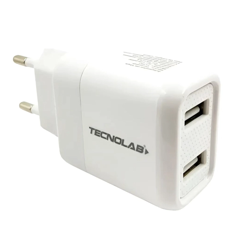 CARGADOR PARED 2 PUERTOS USB + CABLE USB-C TL044W TECNOLAB - 3