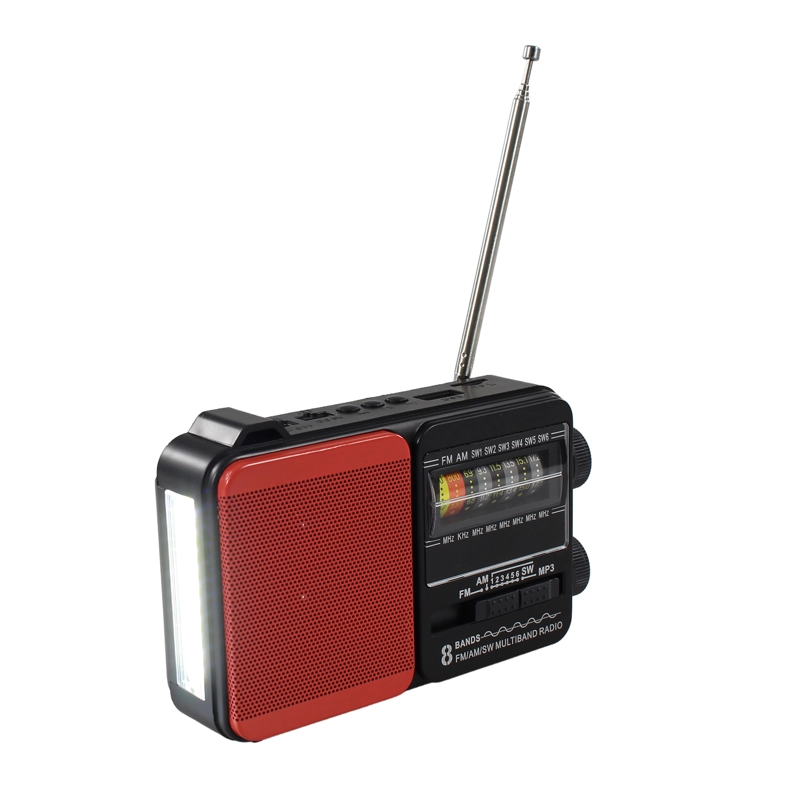 RADIO PORTATIL SOLAR AM FM SW LED 15W TL653R TECNOLAB ROJO - 2