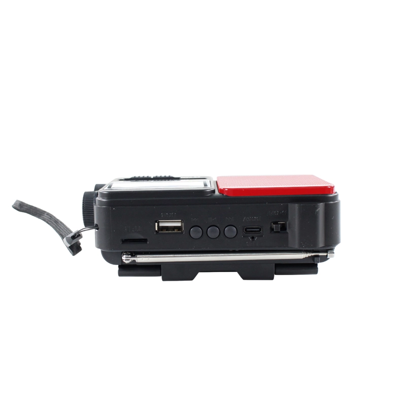 RADIO PORTATIL SOLAR AM FM SW LED 15W TL653R TECNOLAB ROJO - 4