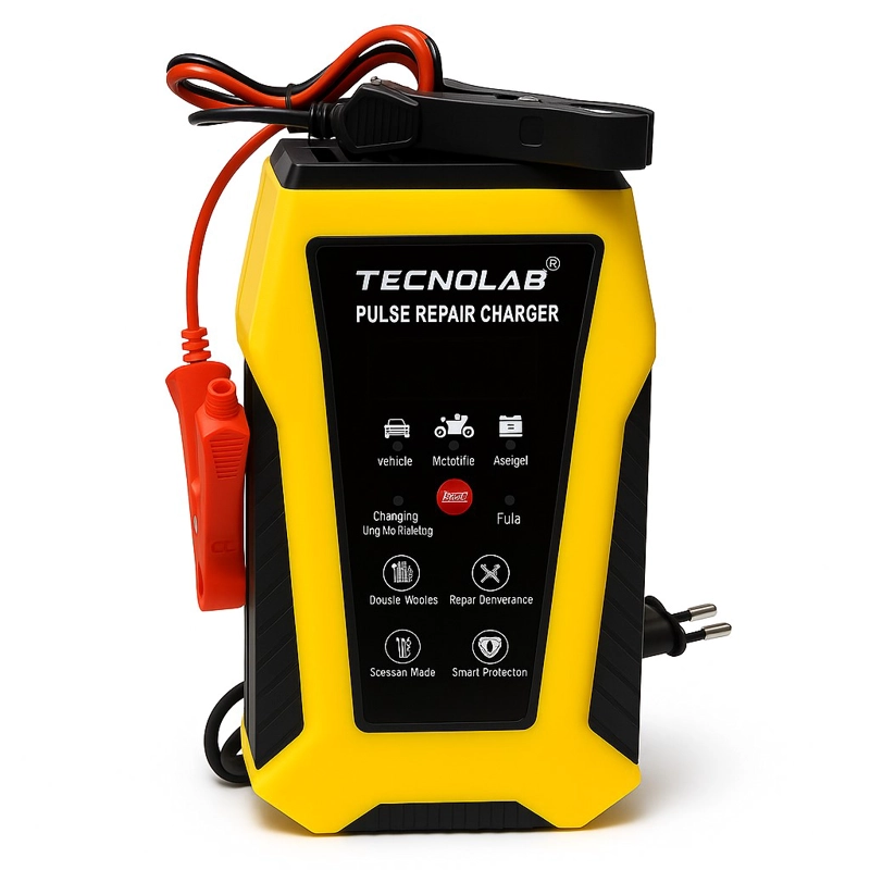 CARGADOR BATERIAS TECNOLAB AUTOS Y MOTOS 12V TL723 - 1