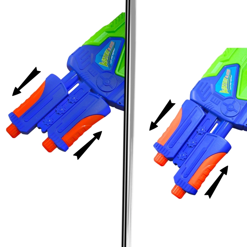 JUGUETE PISTOLA LANZA AGUA DOBLE CAÑON 890ML DBG1633 - 3