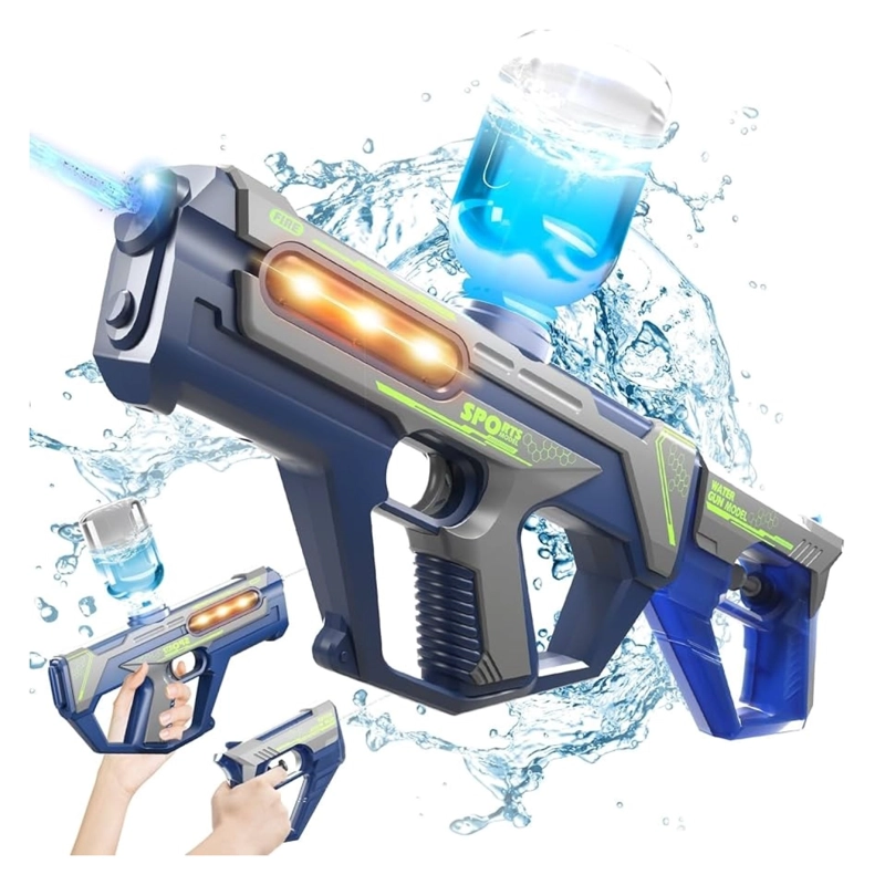 JUGUETE PISTOLA LANZA AGUA 2 EN 1 RECARGABLE DBG1658BL AZUL - 8