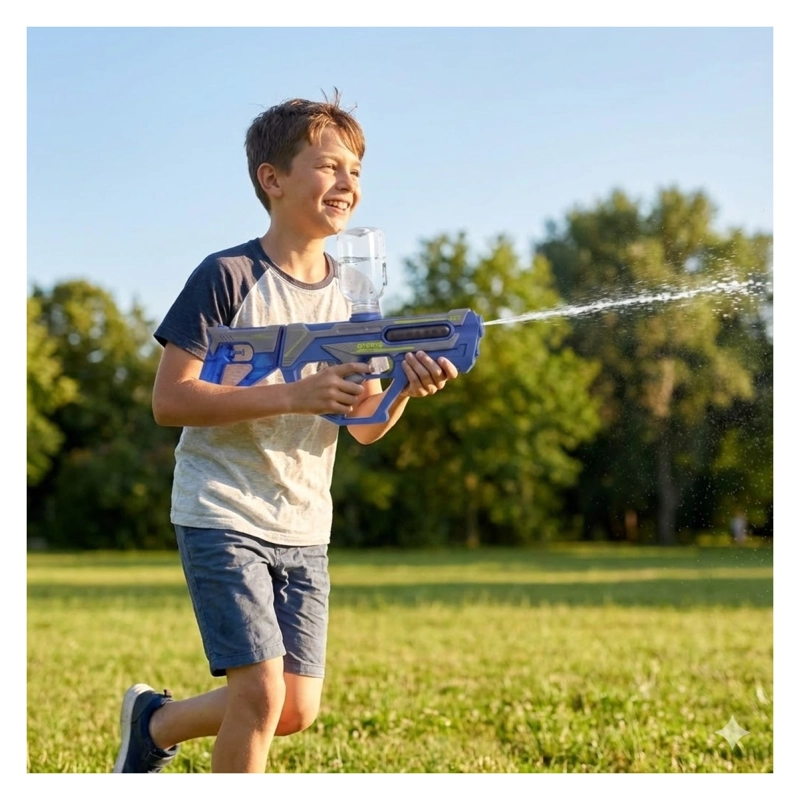 JUGUETE PISTOLA LANZA AGUA 2 EN 1 RECARGABLE DBG1658BL AZUL - 10