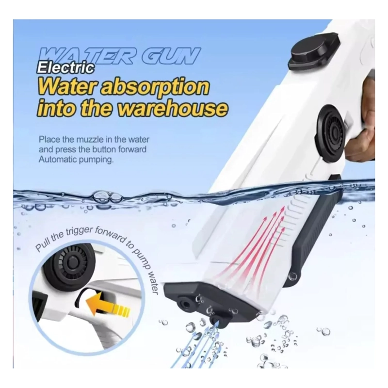 JUGUETE PISTOLA AGUA RECARGABLE ABSORCION DBG1657P ROSA - 5
