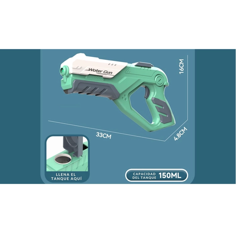 PISTOLA DE AGUA MOTORIZADA RECARGABLE LARGO ALCANCE DBG1654 - 6