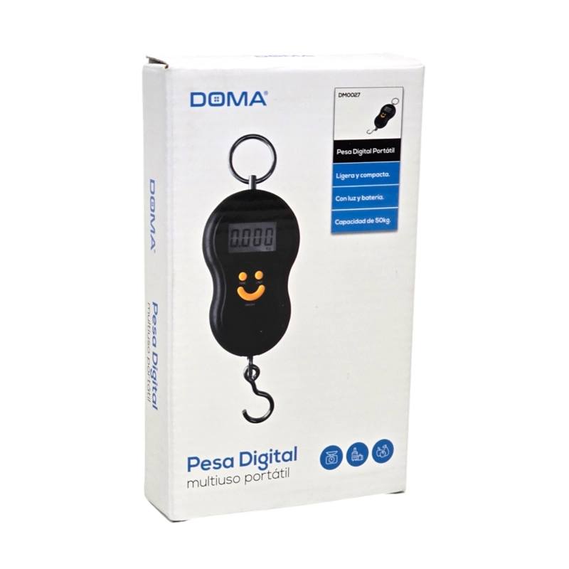 PESA MALETA BALANZA DIGITAL 50KG DE VIAJE GANCHO DOMA - 4