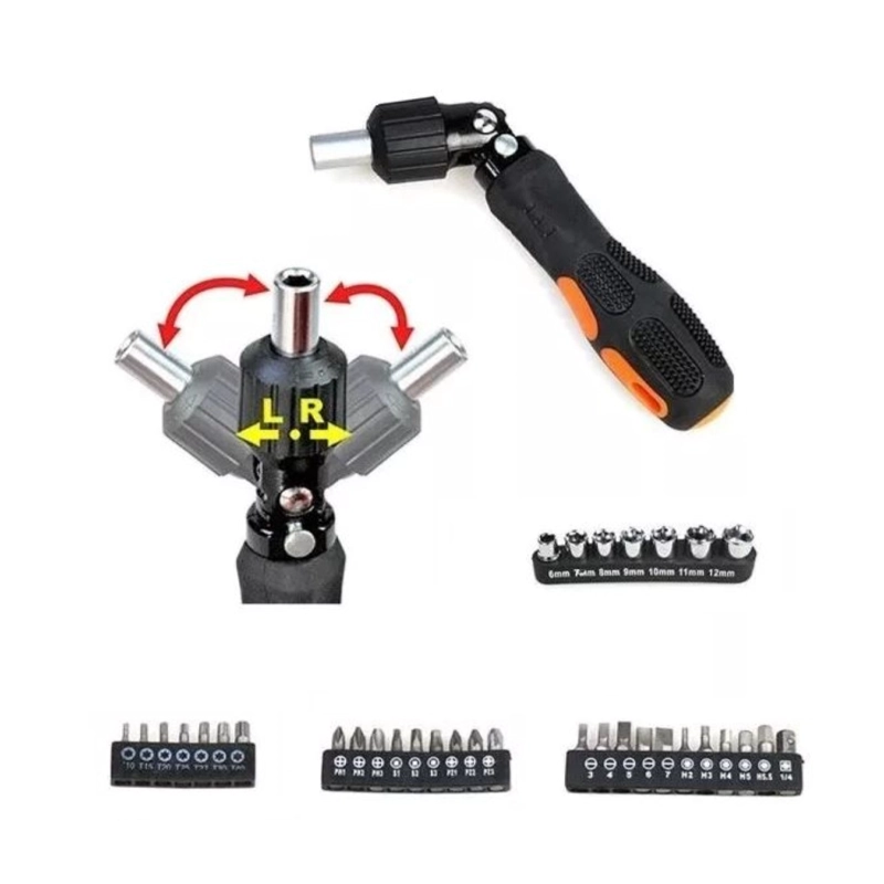 SET DESTORNILLADOR CRIQUE FLEXIBLE C/ PUNTAS 35 PZAS 13475 - 2