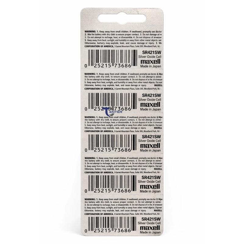 PACK 5 PILAS SR421SW (348) 1.55V MAXELL TIPO BOTON HOLOGRAMA - 2