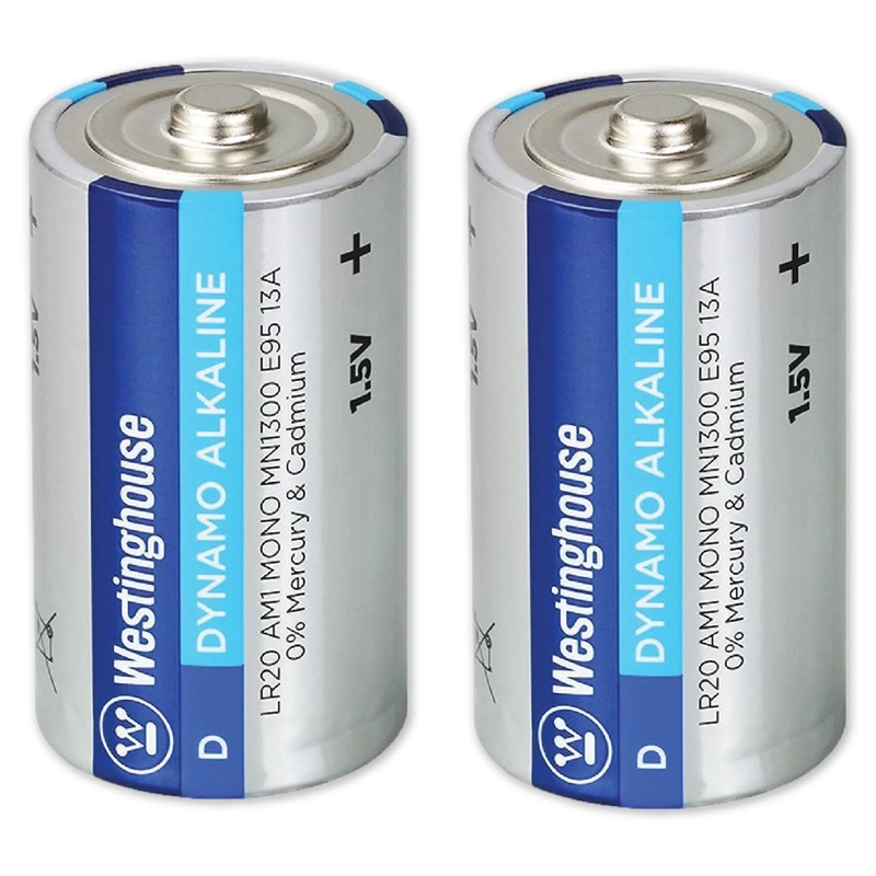 PACK 2 PILAS DYNAMO ALCALINA D WESTINGHOUSE - 2
