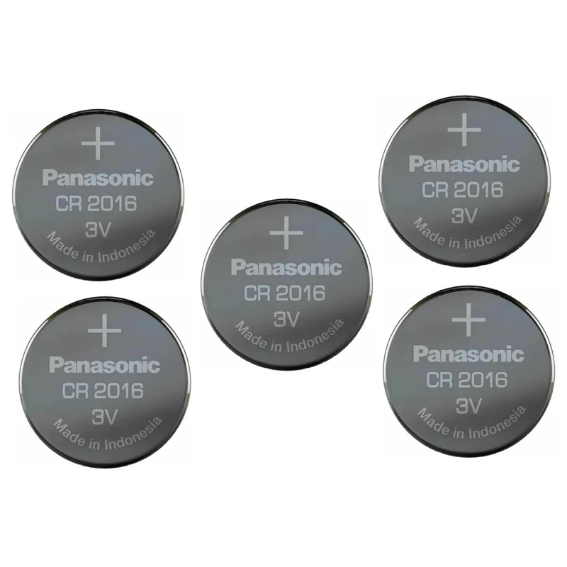 PACK 5 PILAS PANASONIC BOTON LITIO CR2016 3V - 2