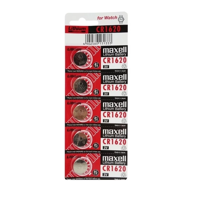 PACK 5 PILAS MAXELL BOTON LITIO CR1620 - 1