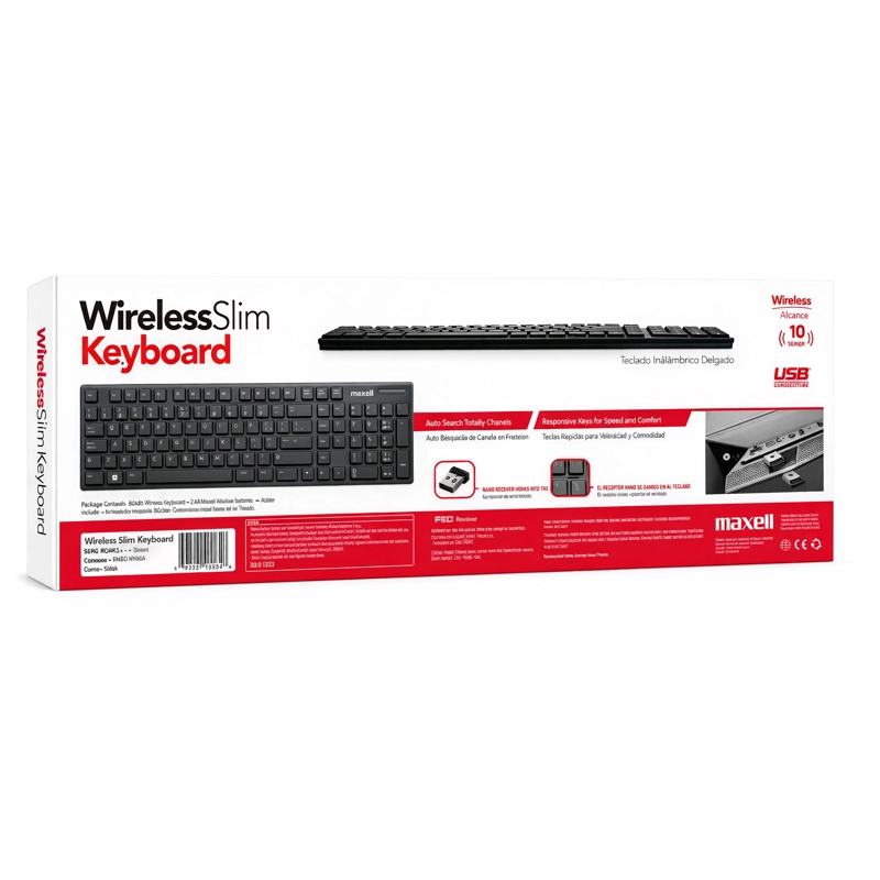 TECLADO INALAMBRICO MAXELL SLIM MULTIFUNCIONAL WKB-20 - 4