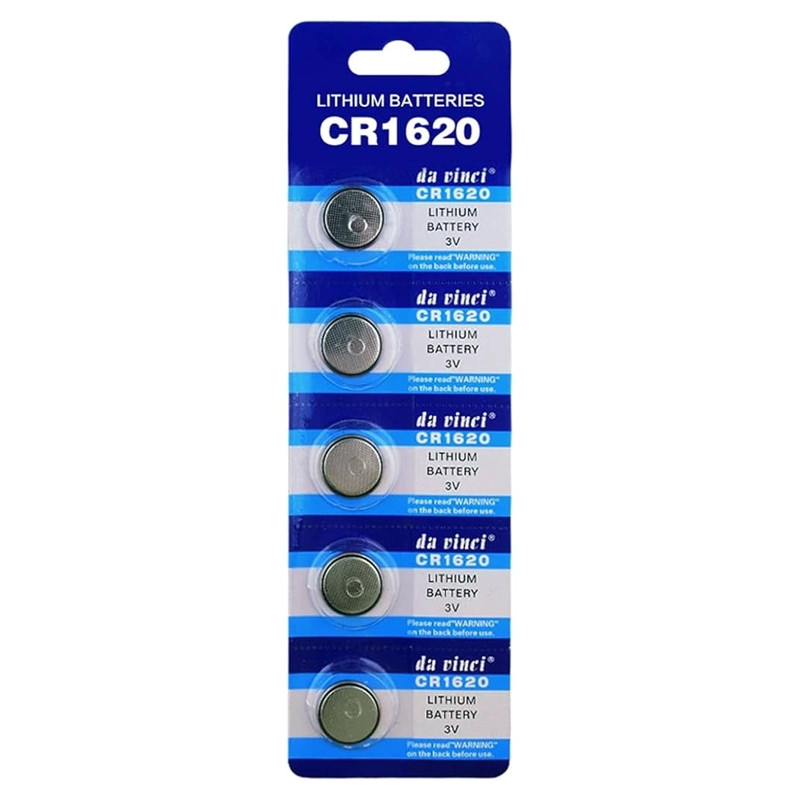 PACK 5 PILAS CR1620 3V LITHIUM BOTON LITIO - 1