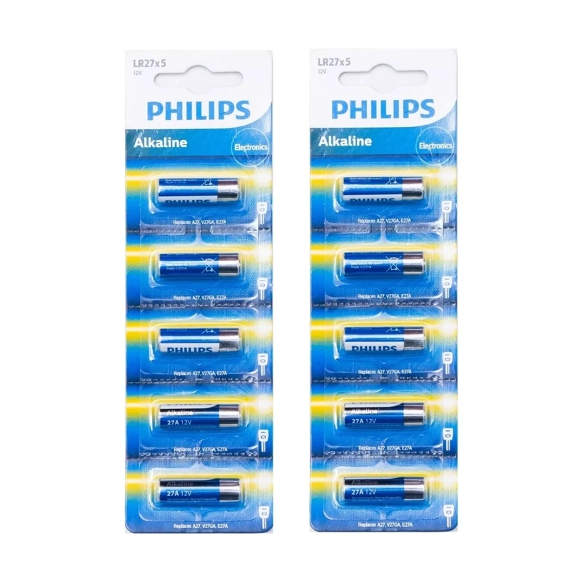PACK 5 PILAS PHILIPS 27A LR27 ALCALINA BLISTER - 2