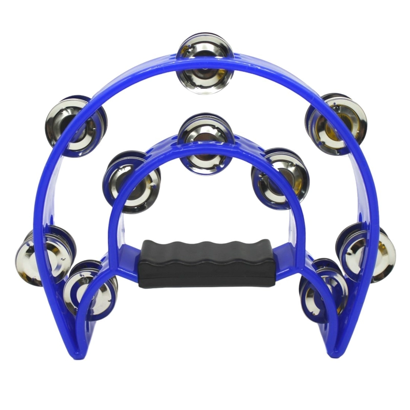 PANDERO MUSICAL MEDIA LUNA HENDRIX AZUL 20X20 CM - 1