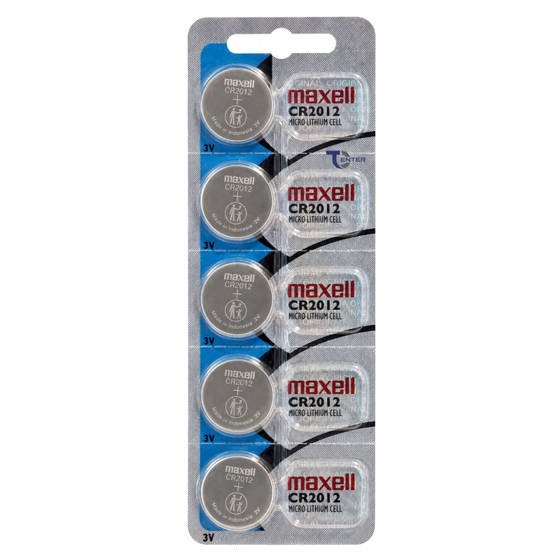 PACK 5 PILAS CR2012 3V MAXELL TIPO BOTON HOLOGRAMA - 1