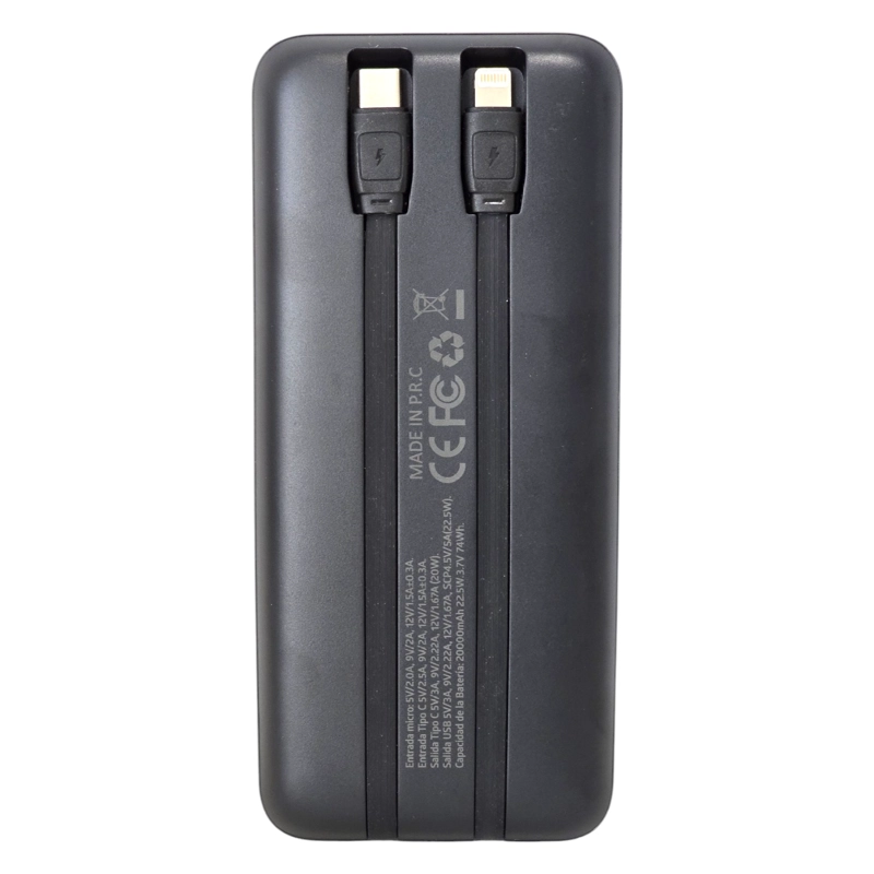 BATERIA PORTATIL POWERBANK 20.000 TECNOLAB TL547BK - 4