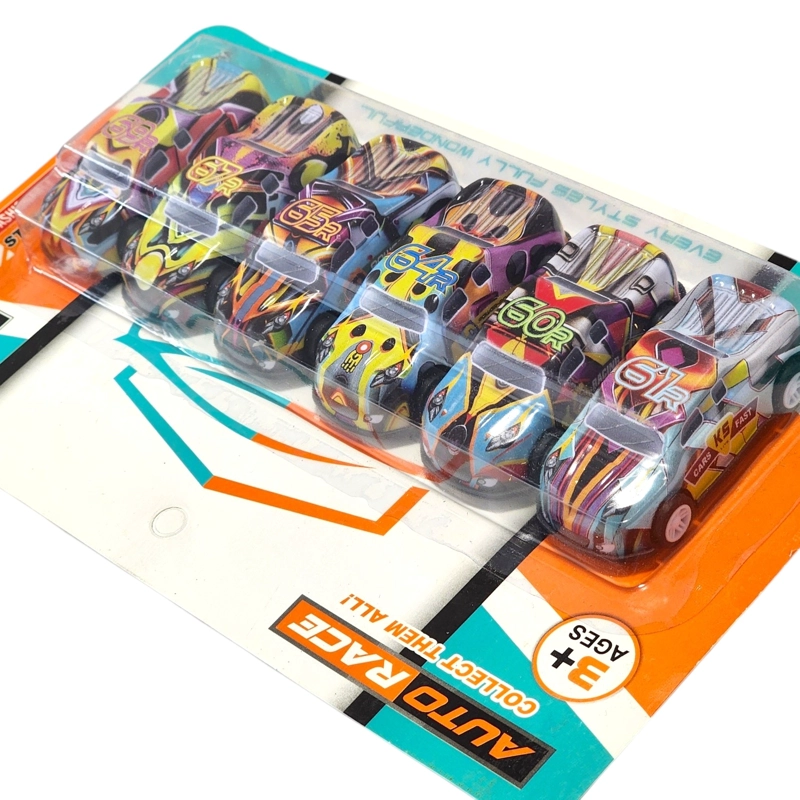 SET 6 AUTITOS MULTICOLOR AUTO RACE 55254 - 2