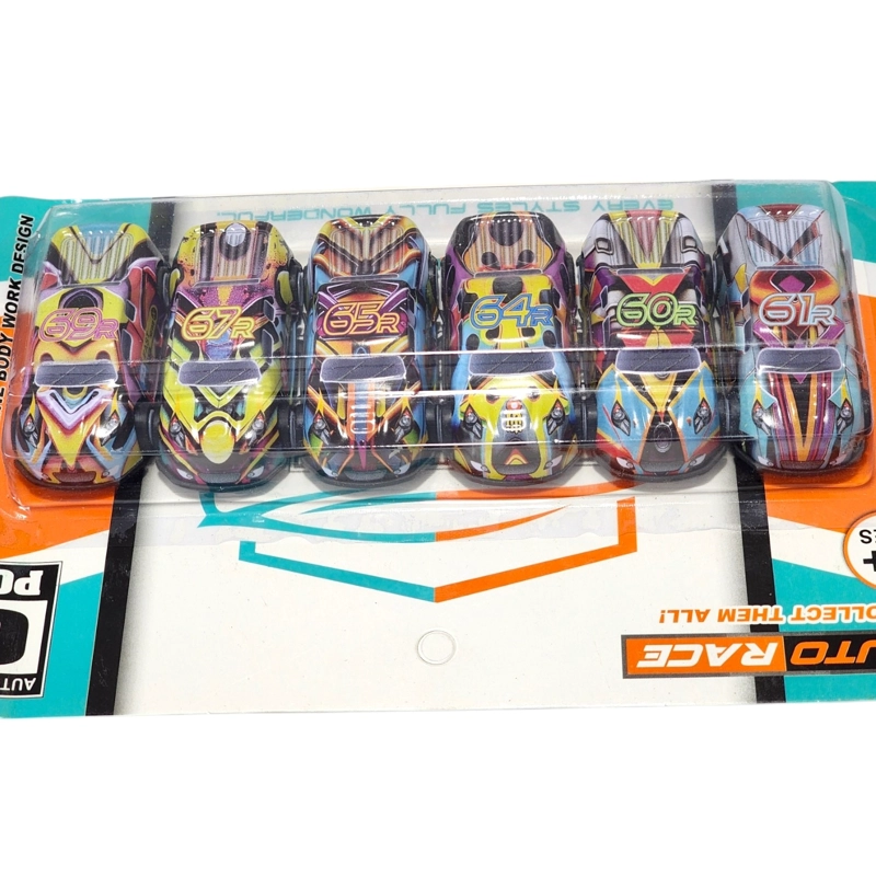 SET 6 AUTITOS MULTICOLOR AUTO RACE 55254 - 3