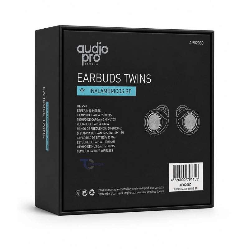 AUDIFONOS INALAMBRICOS BT AUDIOPRO AP0280 TWINS - 4