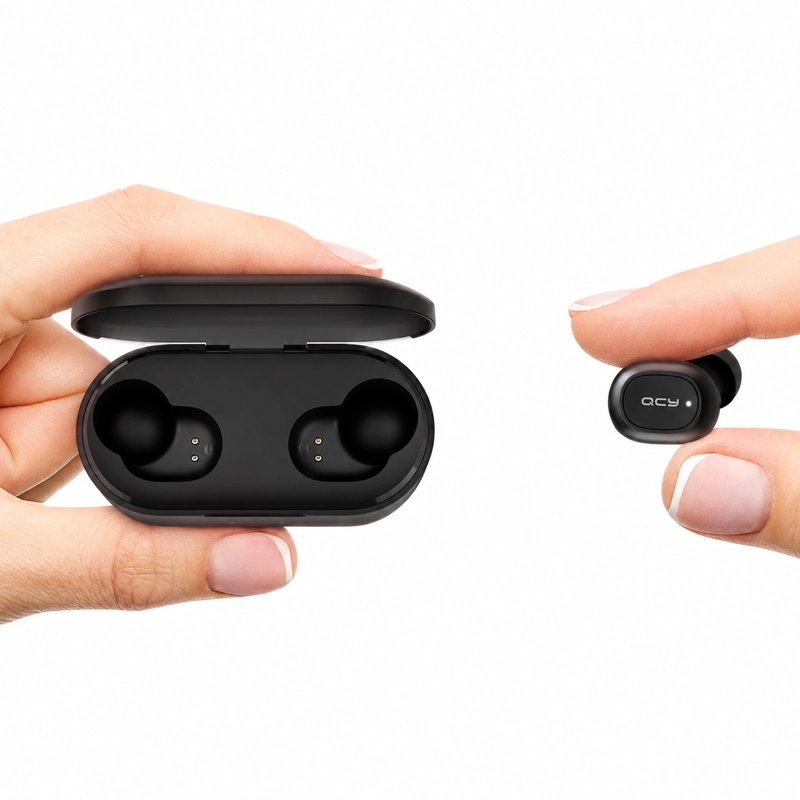 AUDIFONOS QCY T2C TRUE WIRELESS AIRBUDS NEGROS - 4