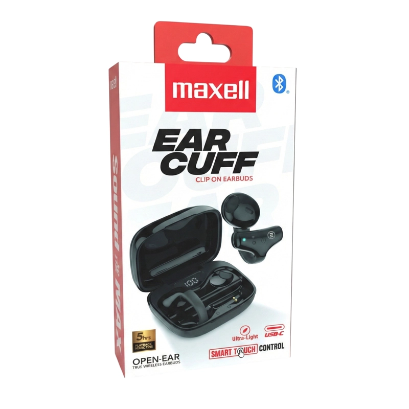 AUDIFONOS BT MAXELL EAR CUFF CLIP ON OPEN-EAR TWS NEGRO - 4