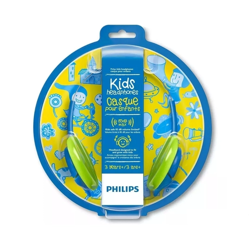 AUDIFONOS PHILIPS INFANTIL SHK1030 OVER EAR AZUL-VERDE - 2