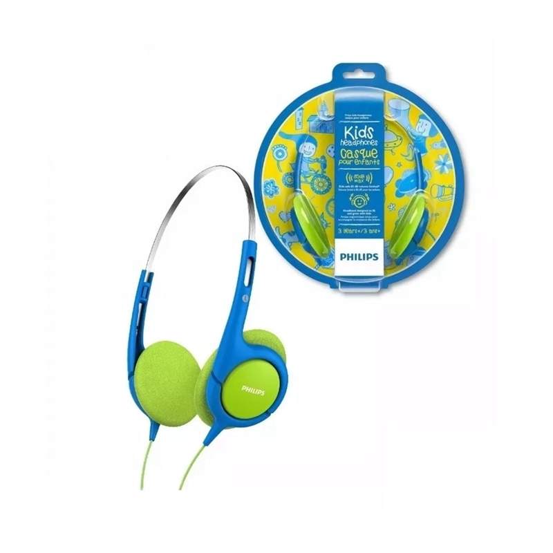 AUDIFONOS PHILIPS INFANTIL SHK1030 OVER EAR AZUL-VERDE - 3