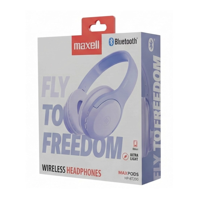 AUDIFONOS INALAMBRICOS MAXELL BT HP-BT200 30 HORAS MORADO - 2