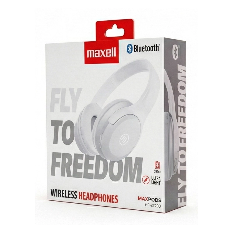 AUDIFONOS INALAMBRICOS MAXELL BT HP-BT200 30 HORAS BLANCO - 2