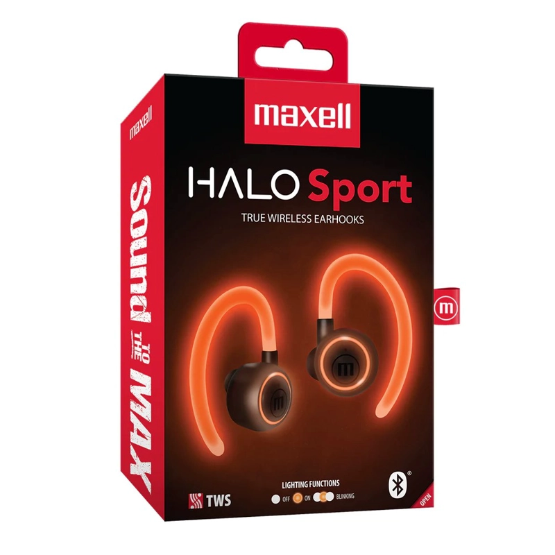 AUDIFONOS DEPORTIVOS INALAMBRICOS BT MAXELL TWS HALO CON ILUMINACION - 2