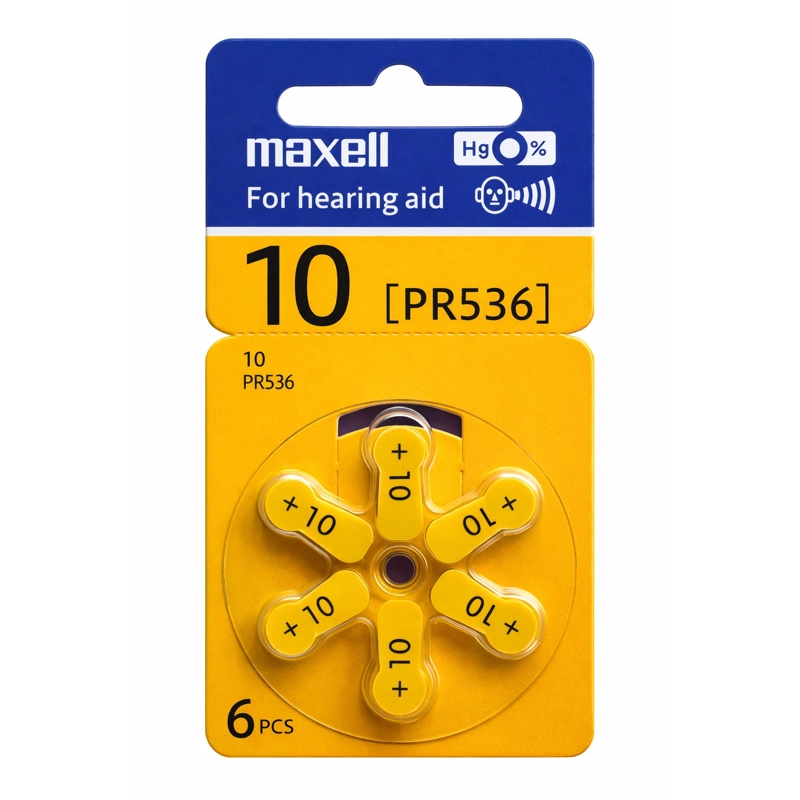 MAXELL PACK 6 PILAS PARA AUDIFONOS MAXELL 10 AUDITIVAS