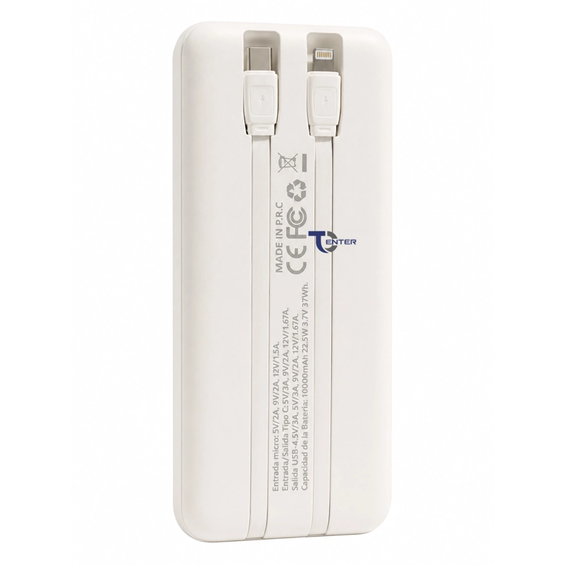BATERIA PORTATIL POWERBANK 10.000 TECNOLAB 22.5W TL538W - 2