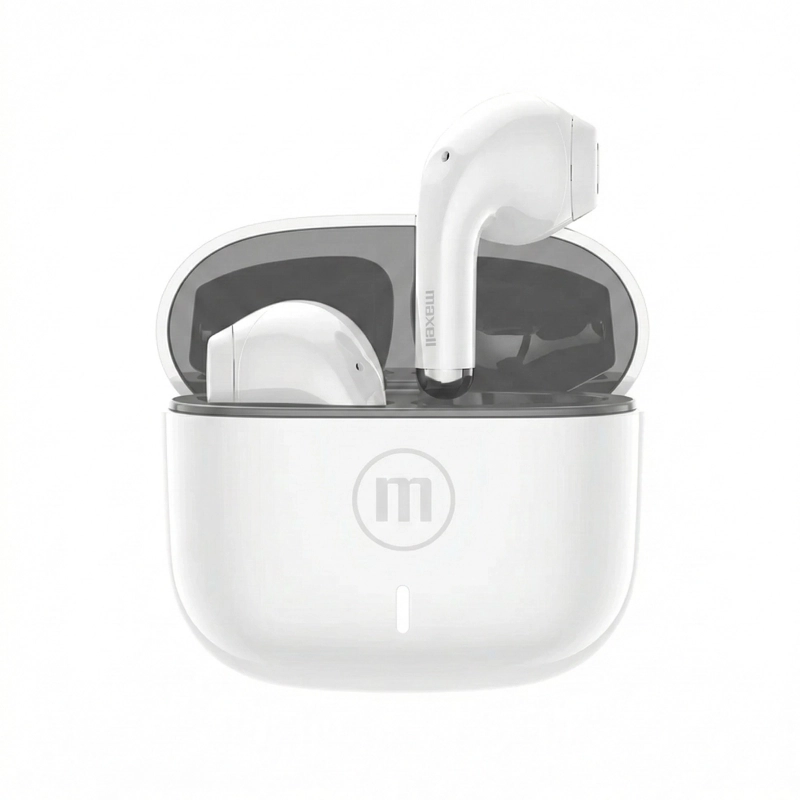 AUDIFONOS INALAMBRICOS BT MAXELL ELIO 12 HORAS BLANCO - 2