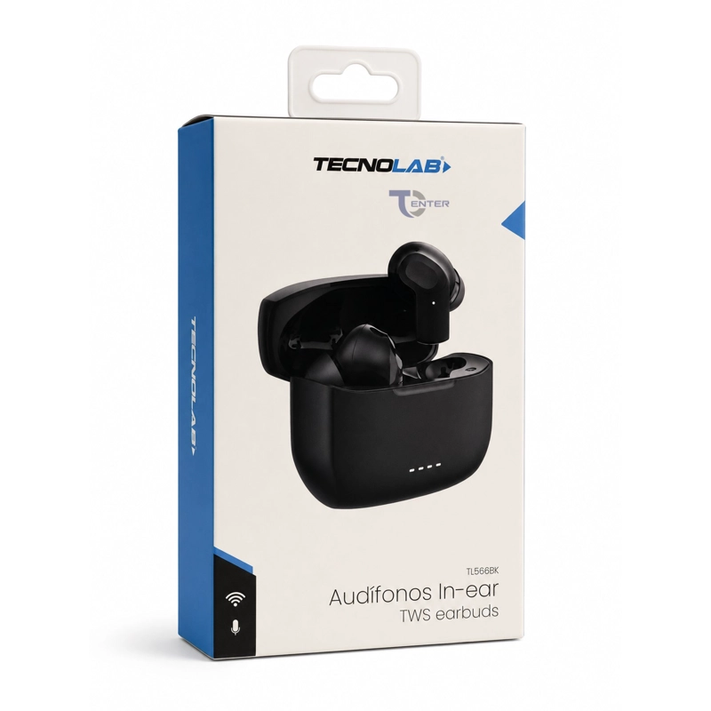 AUDIFONOS INALAMBRICOS BT IN-EAR TECNOLAB TL566BK NEGRO - 3