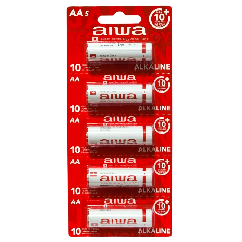 PACK 5 PILAS ALCALINAS AA AIWA LR6 TIRA - 1