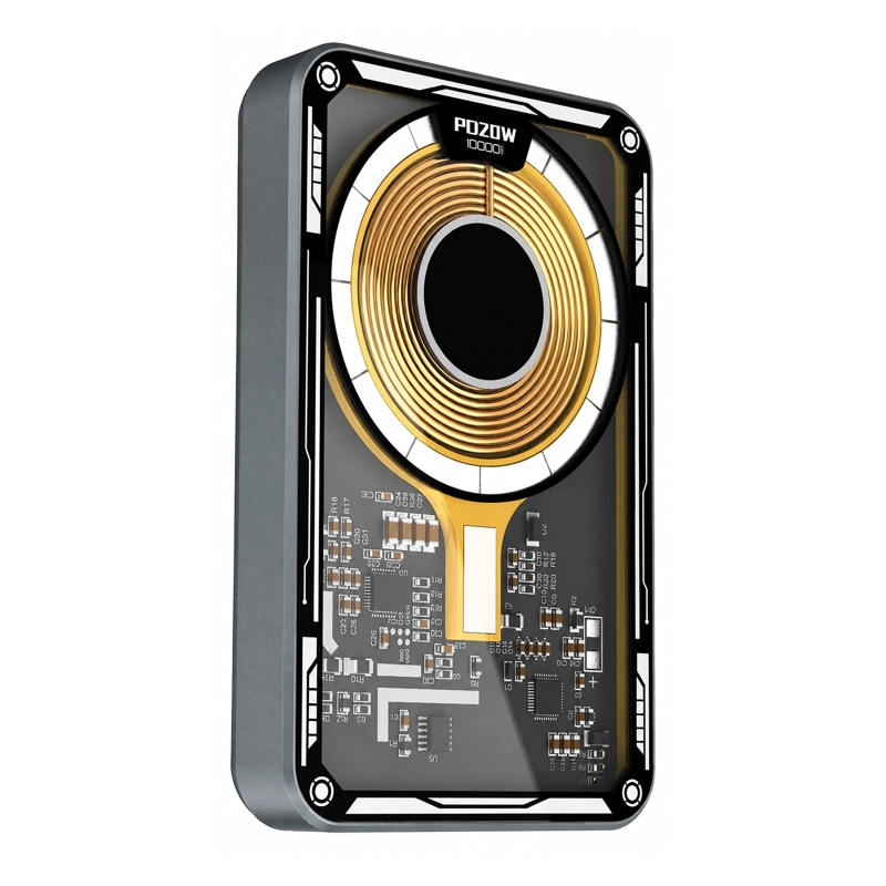 CARGADOR PORTATIL POWERBANK INALAMBRICO QI 10.000MHA TECNOLAB TL493Y - 1