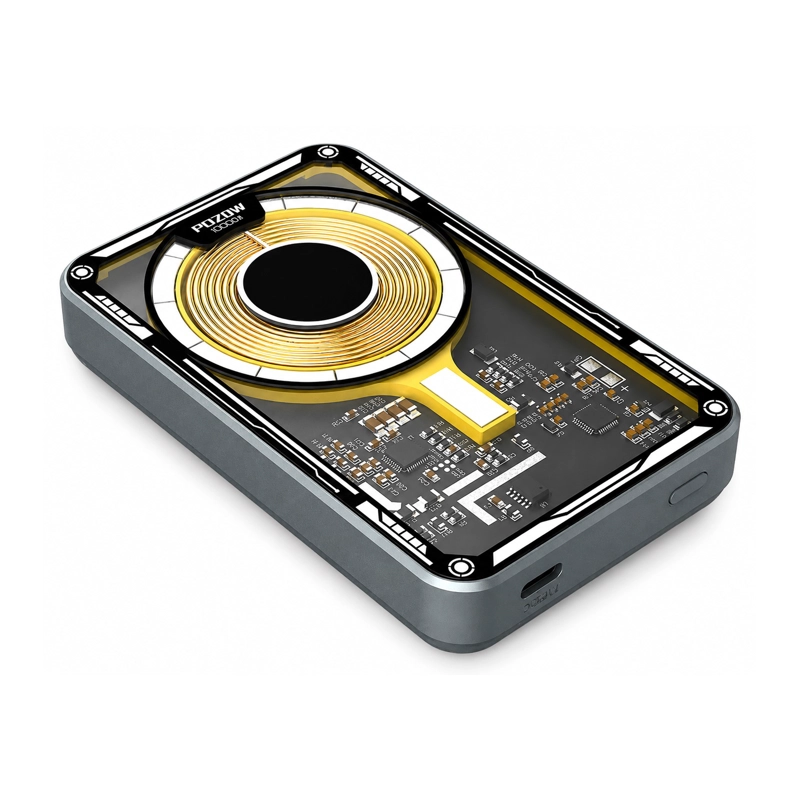 CARGADOR PORTATIL POWERBANK INALAMBRICO QI 10.000MHA TECNOLAB TL493Y - 2