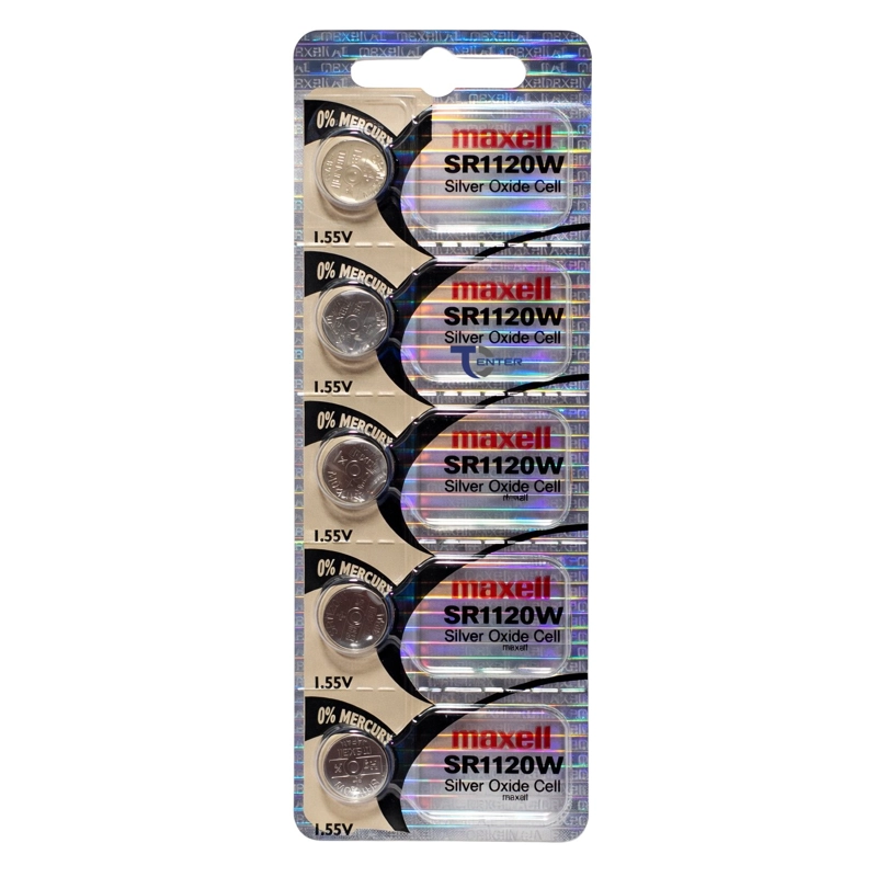 PACK 5 PILAS SR1120SW (391) 1.55V MAXELL TIPO BOTON HOLOGRAMA - 1