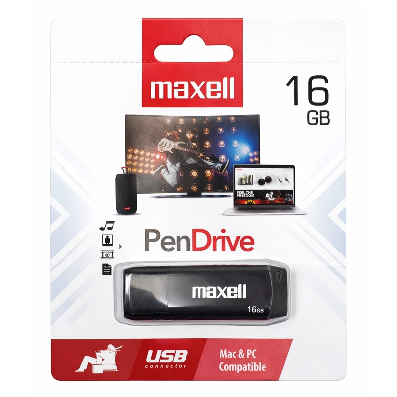 PENDRIVE MAXELL 16GB USBPD 2.0 GRIS - 3